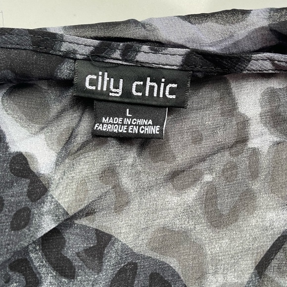 City Chic sheer kaftan - Picture 3 of 3